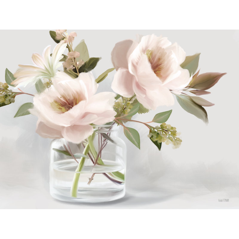 Pivoines et eucalyptus par House Fenway, H 30 po x l 40 po