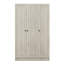 Penderie à 3 portes avec tablettes, gris