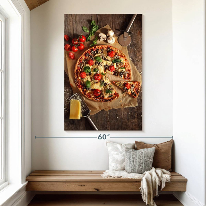 Yarlin Cheesy Handmade Pizza, 51" H x 34" W