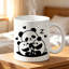 Cute Ceramic Mug with Panda Family Sleeping Together Design - Perfect Gift for Mom On Mother's Day Birthday.