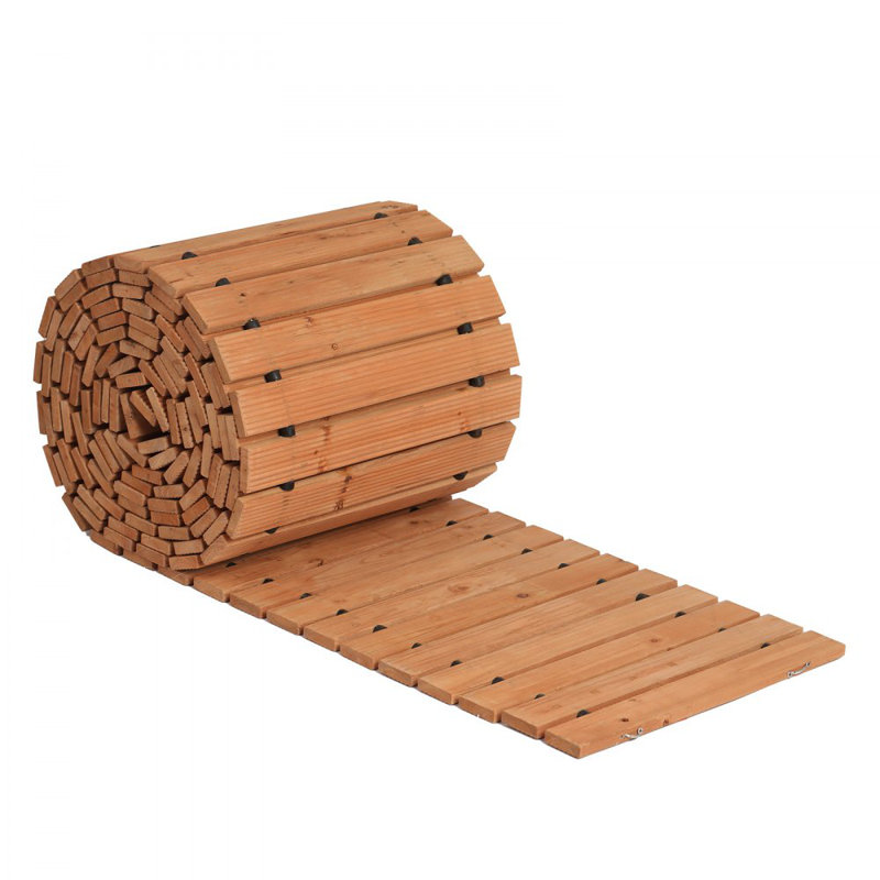 Passerelle de jardin en bois, H 0,6 po x l 288 po x P 17 po