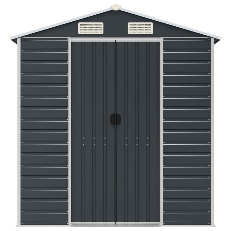 Storage Shed, 78" H x 75.2" W x 185" D, Anthracite
