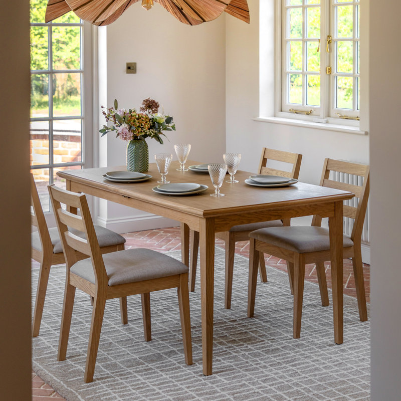 Extendable Solid Wood Top Dining Table