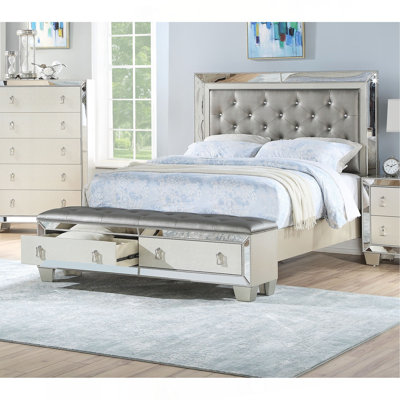 Glam Luxurious 1Pc Bed W