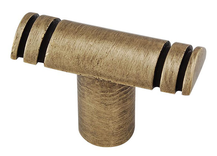 Archimedes Bar Knob, 1" H x 0.56" W x 1" D, Antique Brass