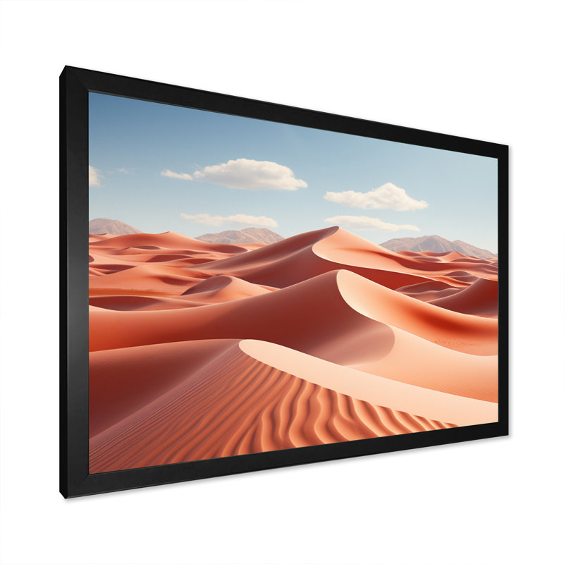 Desert Infinity Dunes II sur toile, Cadre photo noir, H 12 po x l 20 po x P 1 po