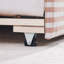 Lit de jour double en vichy double avec couchette simple sans sommier, avec port USB et adorable tissu en forme de vague-1983427196