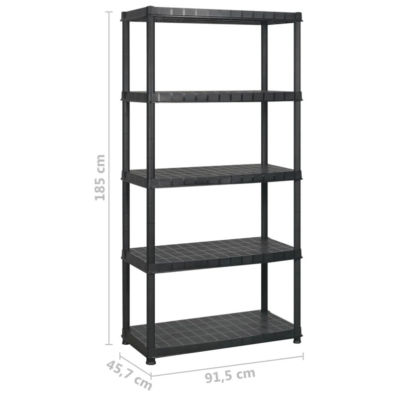 Pawlowski Plastic Shelving Unit, 72.83cm H x 36.02cm W x 45.7cm D