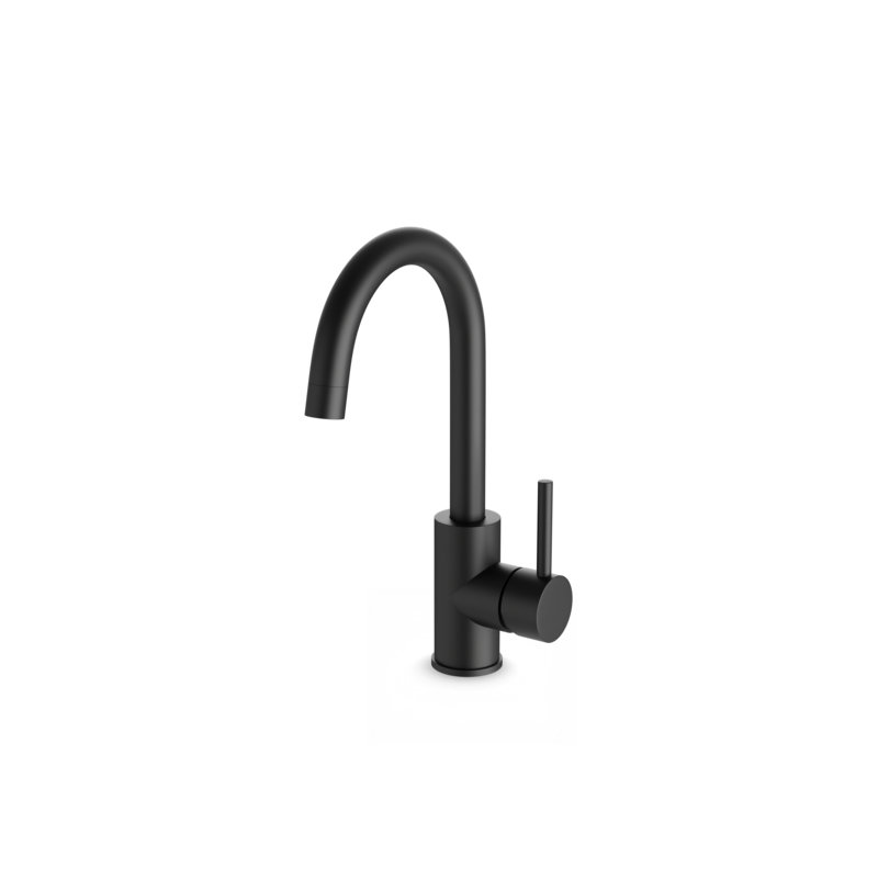 Round Bar Faucet, Matte Black