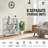 40-Inch Wide 8 Cube 3 Tier Industrial Open Shelf Bookcase with Metal Frame, White-114635099
