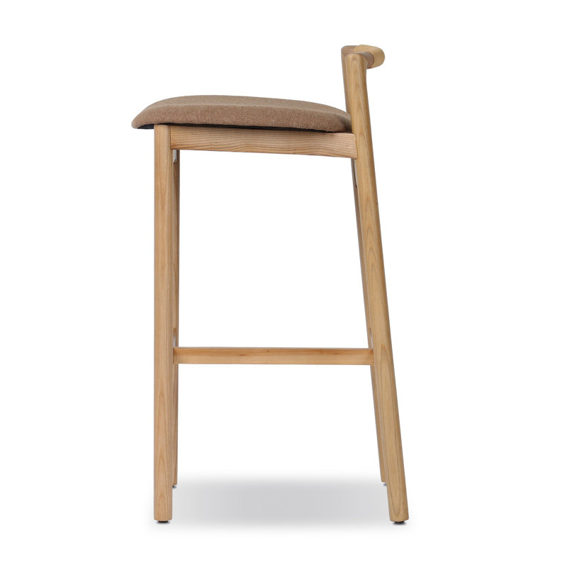 Solene Stool, Bar Stool (30" Seat Height), Antwerp Cafe/Line Blend, Toasted Ash