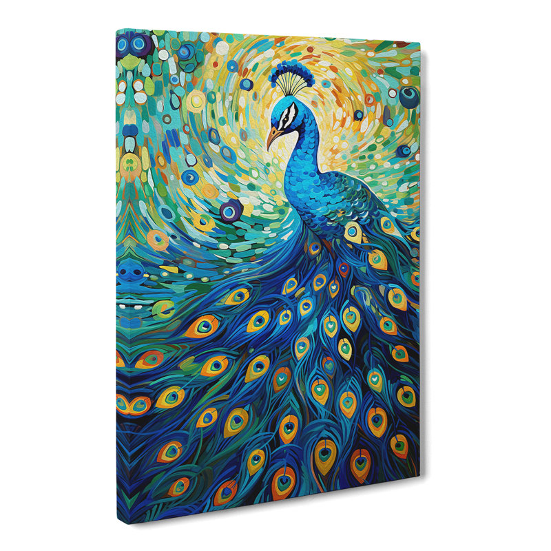 Peacock Orphism No.2 - Wrapped Canvas, 50cm H x 35cm W x 3cm D