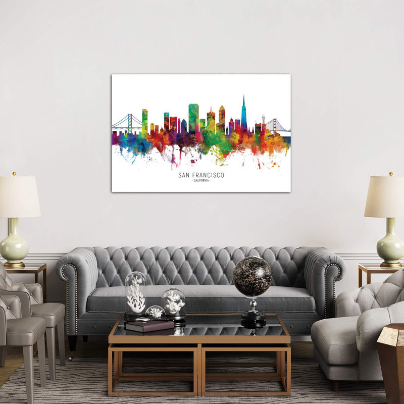 San Francisco California Skyline - No Frame Painting on Canvas, 152.5 cm H x 101.5 cm W