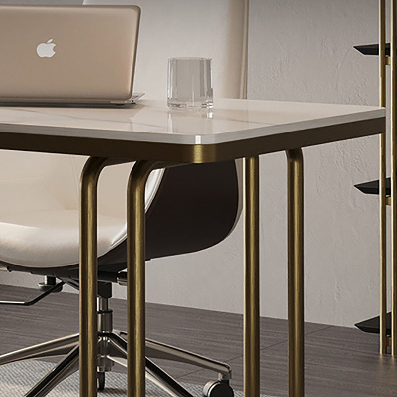 Bureau italien moderne et minimaliste: plateau en ardoise massif, H 29,5 po x l 70,9 po x P 27,6 po