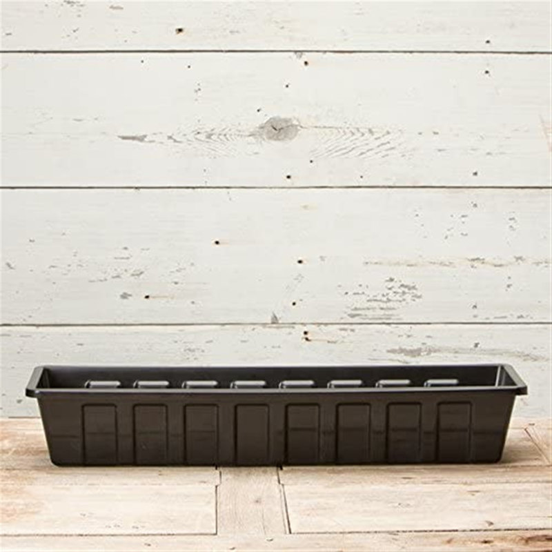 Kermina Planter Box, 5" H x 30" W x 8" D, Black