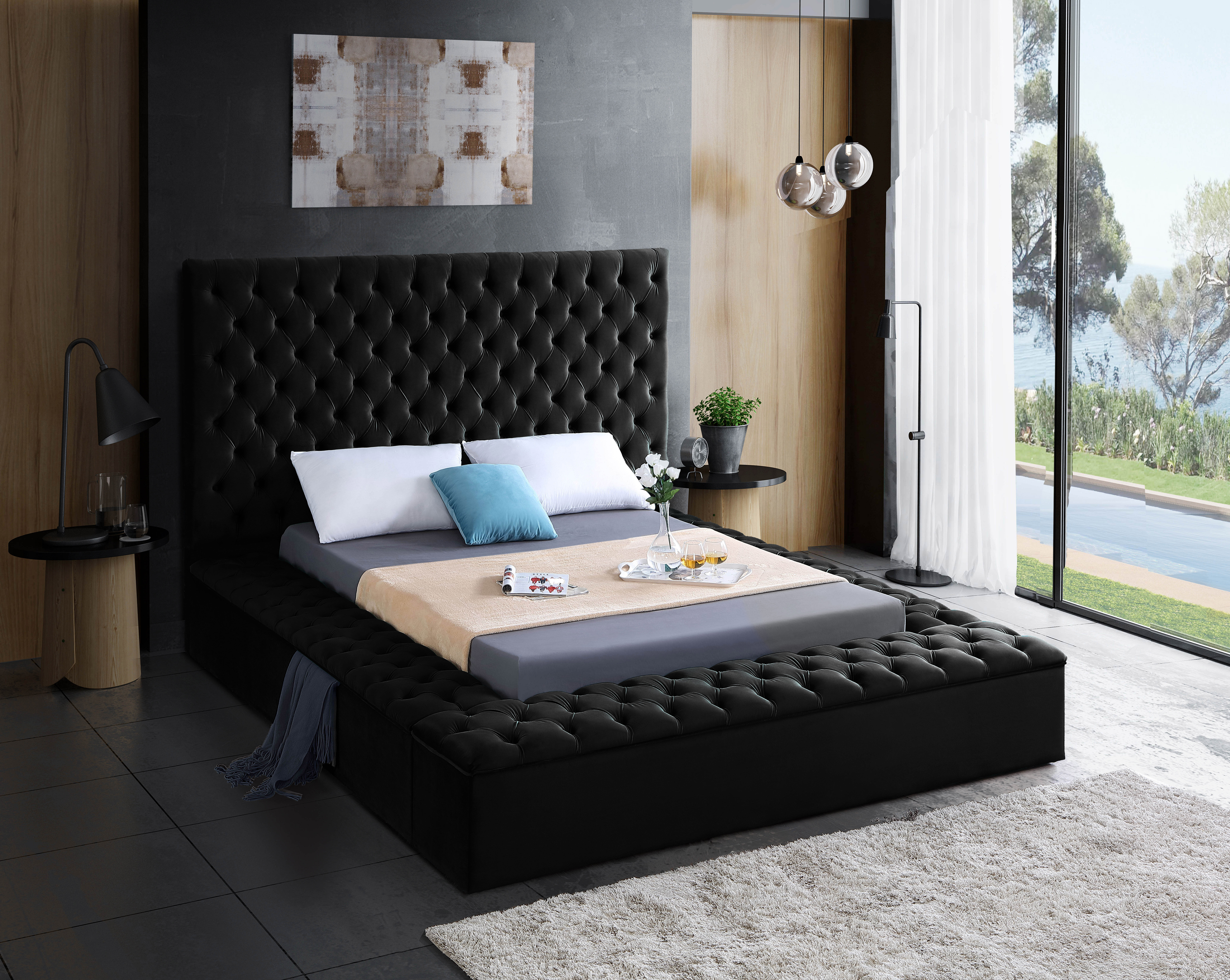 Everly Quinn Johnnay Tufted Upholstered Storage Bed Frame