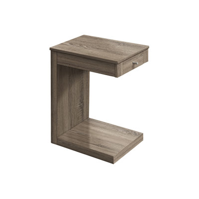 Snack Table For Bedroom, Taupe Laminate Finish Accent Living Room, Laminate, Base