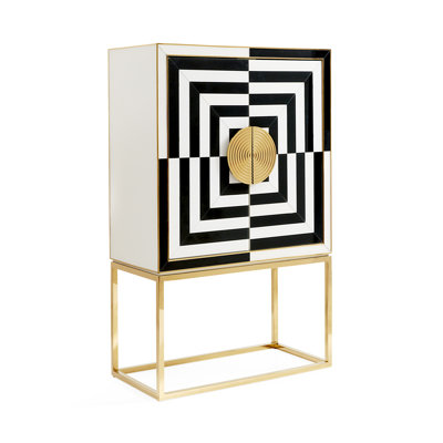 Op Art Bar - Charcoal/Ivory by Jonathan Adler