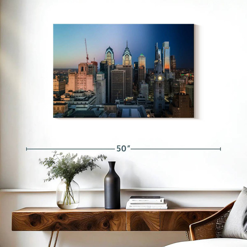 Ravi Philly Skyline, H 24 po x l 36 po