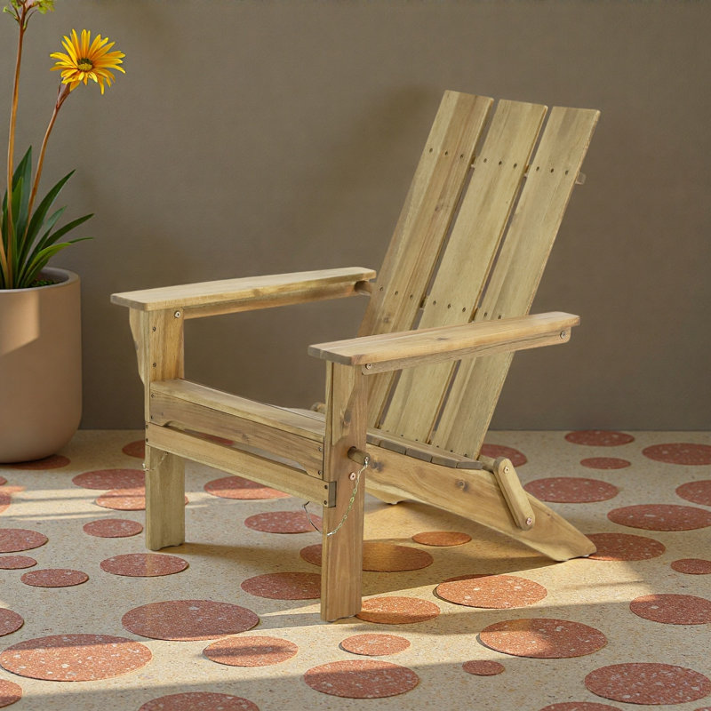 Foldable Adirondack Chair, Natural
