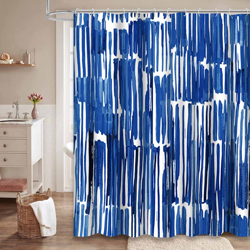 Rideau de douche Indigo, L 72 po x l 84 po
