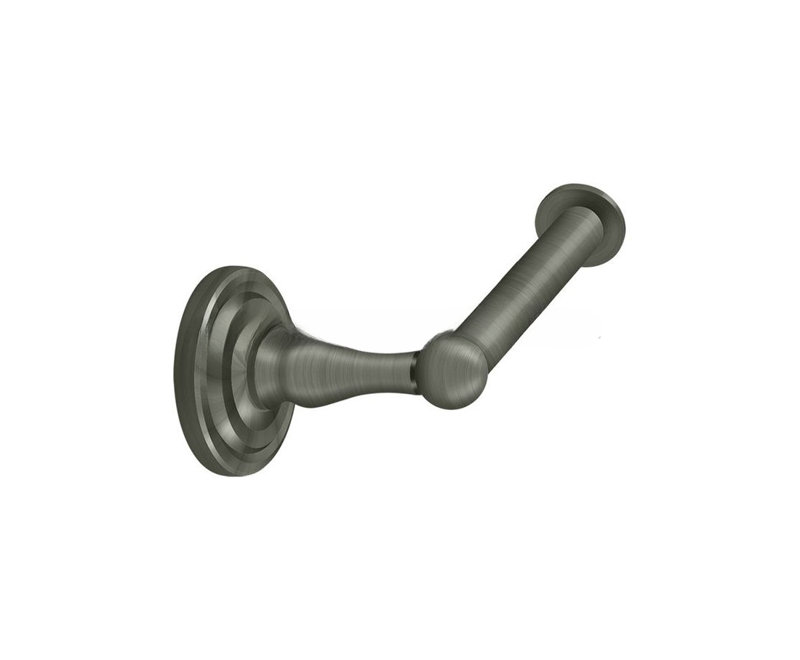Deltana R2001-U19 Toilet Paper Holder, Single Post "L", R-Series in Paint Black, Antique Nickel