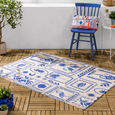 Abstract 120cm X 170cm Indoor / Outdoor Area Rug