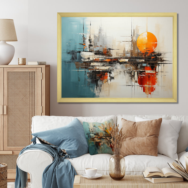 Harmonious Hybrid II On Canvas Print, Gold Single Picture Framed, 16" H x 32" W x 1" D