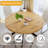 46.4" Round Table Set Of 4 , Modern Kitchen Table Set, Mdf Dining Table With Dining Chairs-169427396