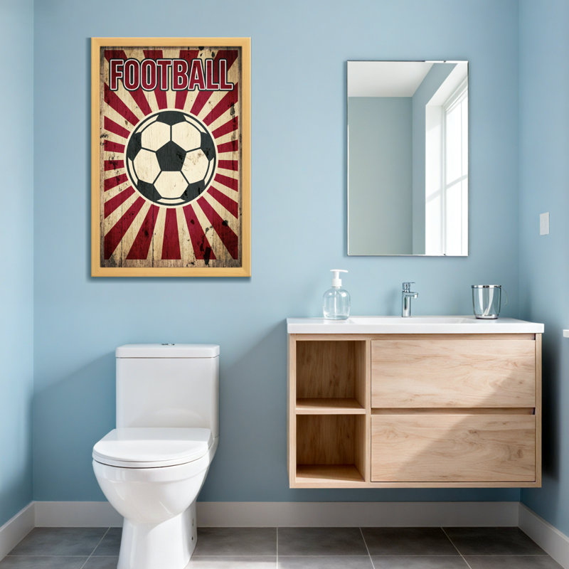 Reproduction d'art sur un motif rétro en bois, H 20 po x l 30 po, Toile tendue, Ne s’applique pas