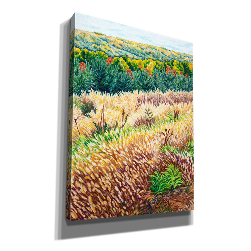 Art mural sur toile Ny Autumn Grass Grammes par Andrea Strongwater, 26 po x 34 po, H 54 po x l 40 po x P 1,5 po