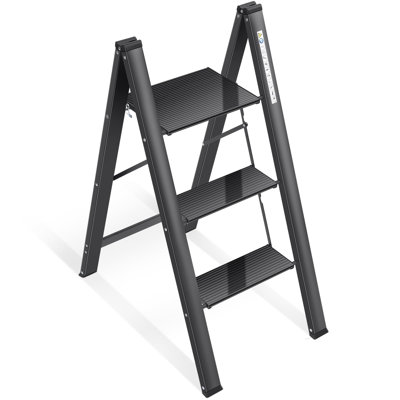 3 - Step Aluminum Lightweight Folding Small Step Ladder