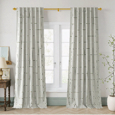  100% Blackout Plaid Curtains for Bedroom, Rod Pocket & Back Tab Brighton Windowpane Pattern Window Treatments for Living Room, 2 Panels