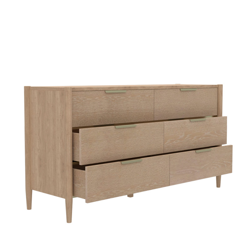 Commode 6 tiroirs Reece, Naturel