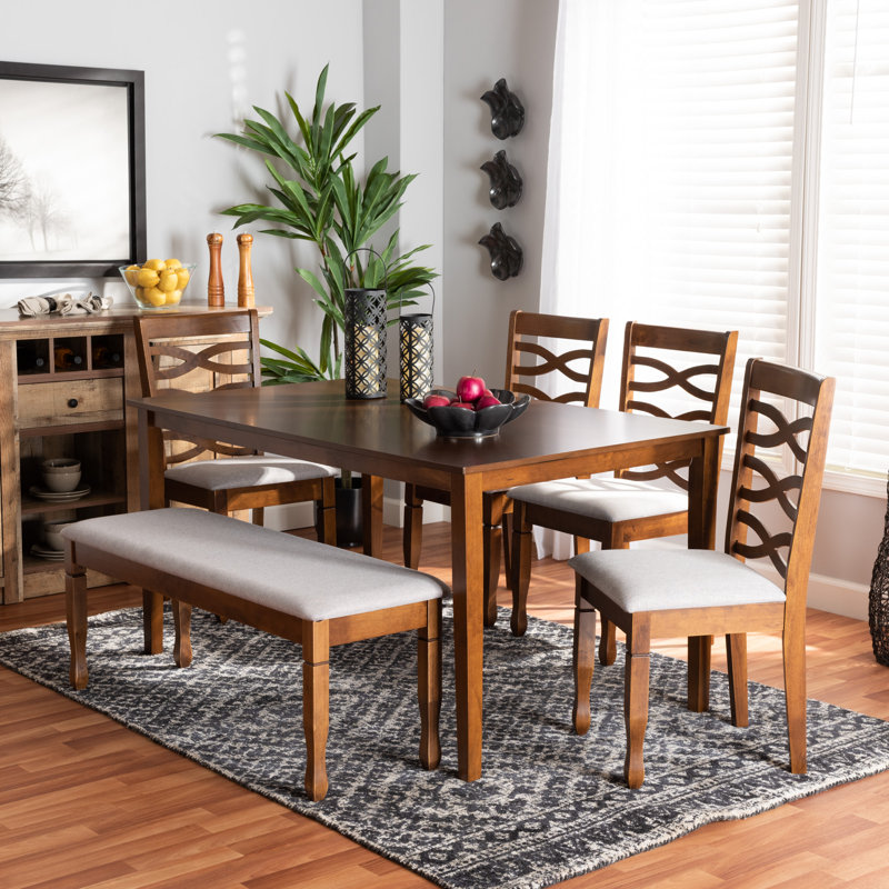 5 - Person Solid Wood Solid Wood Top Four Leg Dining Set