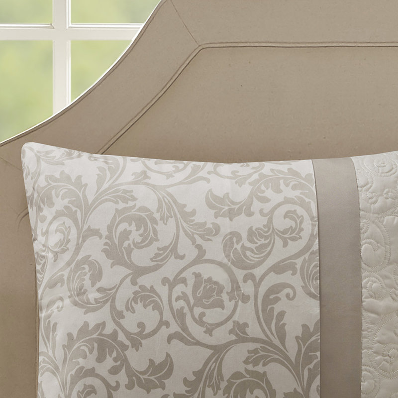 Édredon grand brodé 8 pièces - Design gracieux pour la chambre à coucher, édredon en tissu lavable à la machine, microfibre