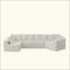 Canapé modulaire extra large en L à assise profonde en tissu chenille modulaire avec 11 coussins inclinables incurvés sur le plancher sans assemblage requis-611123231