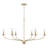 6 - Light Steel Dimmable Chandelier-225443032