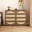 Commode 8 tiroirs avec façade en rotin, commode et armoire de rangement moderne-132842666