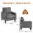 Comfortable Chenille Armchair, Transitional Upholstered Reading Chair with Sturdy Legs and Padded Arms for Living Room-1540658042-1539317554