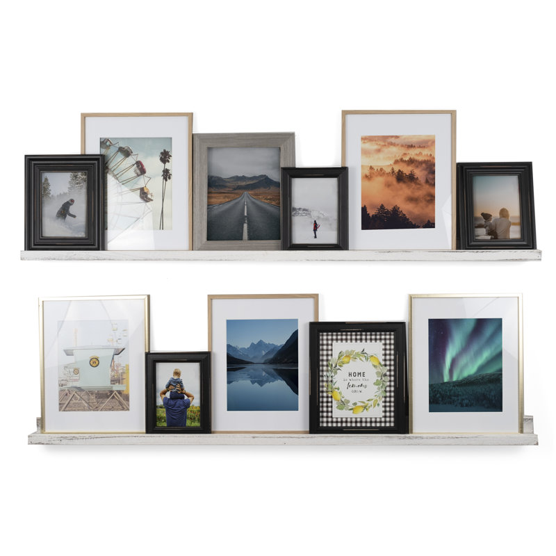 Tablette murale Essiemae, Blanc brûlé, H 2 po x l 52 po x P 3,4 po