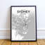 Sydney City Map - No Frame Print-1070727242