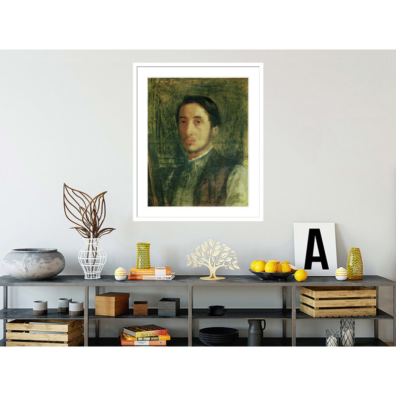 Autoportrait comme un jeune homme par Edgar Degas, impression giclée encadrée, H 40,81 po x l 33,5 po