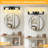 Bathroom Lighting Fixtures: 4-Light Bathroom Vanity Light Over Mirror with Clear Glass Shade, Wall Lamp for Mirror-86851829-97526037