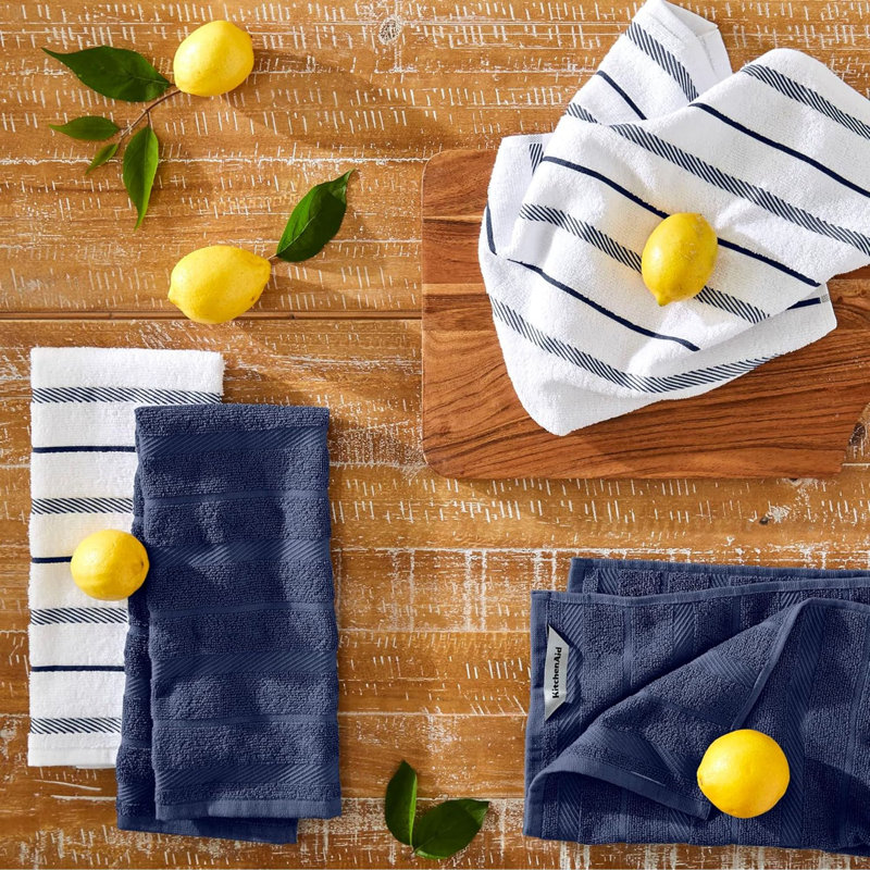 Albany Kitchen Towel 4-Pack Set, Blue Willow
