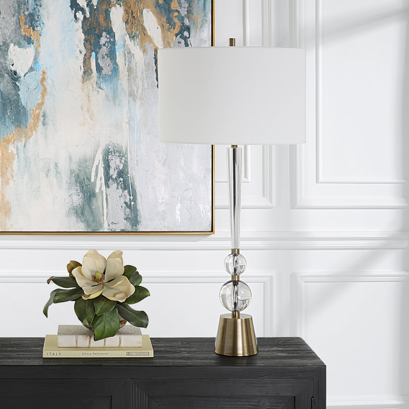 Lampe de table en cristal Everly Quinn Annily