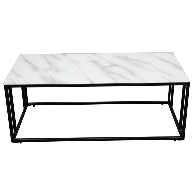 Magnani 120cm Glass Top Console Table, Black