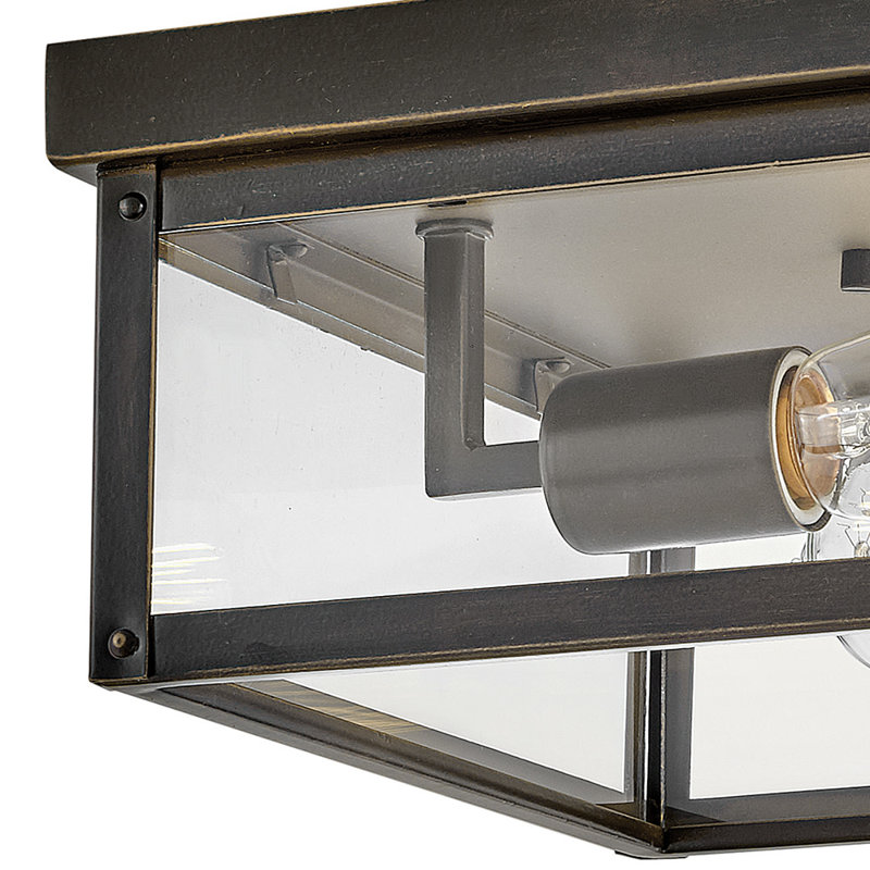 Beckham 2 - Bulb Outdoor Flush Mount, Oil Rubbed Bronze