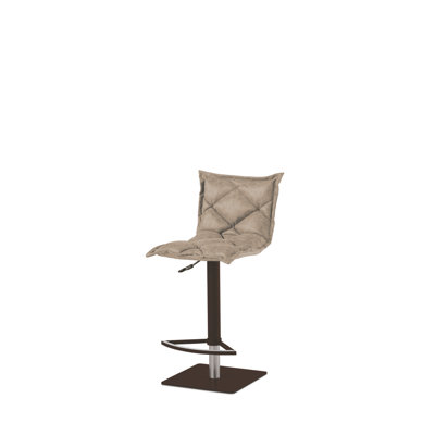 Filsaime Swivel Upholstered Adjustable Height Counter Stool with Metal Frame