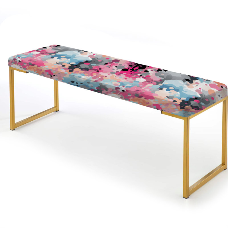 Banc rembourré abstrait rose